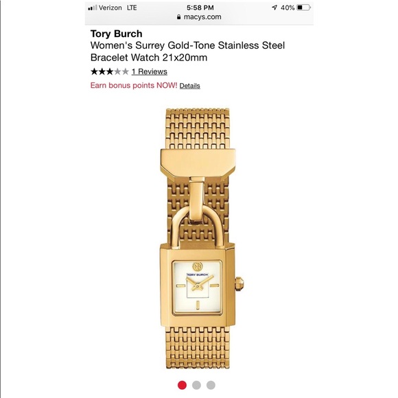 Gold Tory Burch Bracelet Watch - Picture 5 of 5